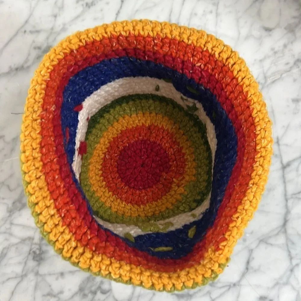 Handmade Rasta Floral Colorful Beanie OS - Picture 5 of 7